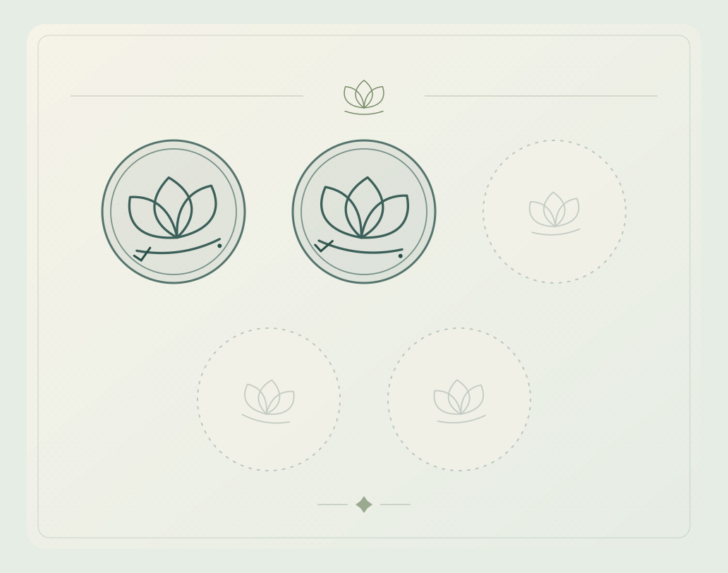 2 of 5 lotus visit stamps collected